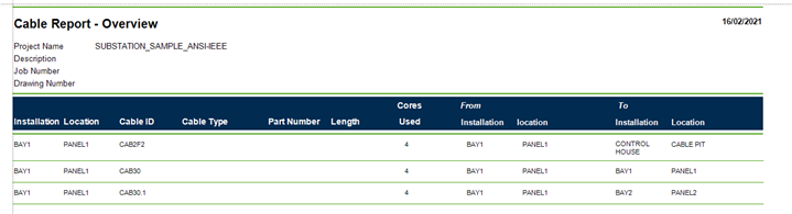OpenUtilities - Filter a Cable Report in OpenUtilities Substation ...