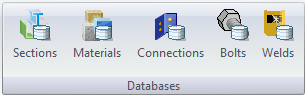Screenshot of Databases ribbon