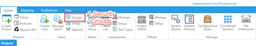 Controls for managing security groups