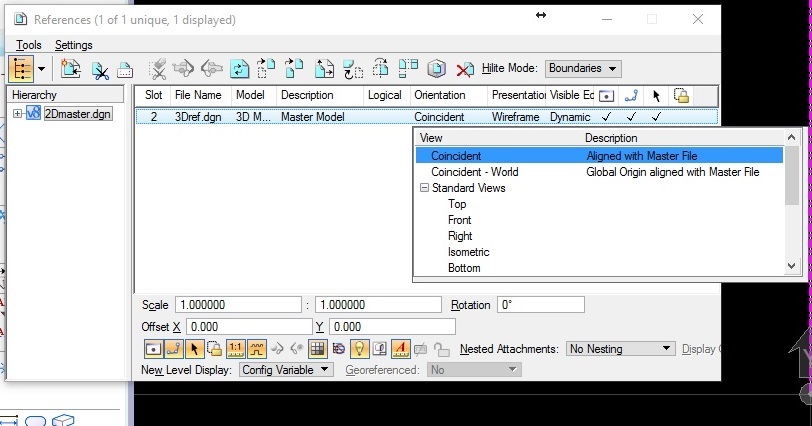 MicroStation - Referencing a 3D file into a 2D DGN - Communities