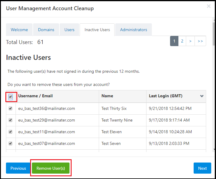 Licensing, Cloud and Web Services - Account Cleanup - Communities