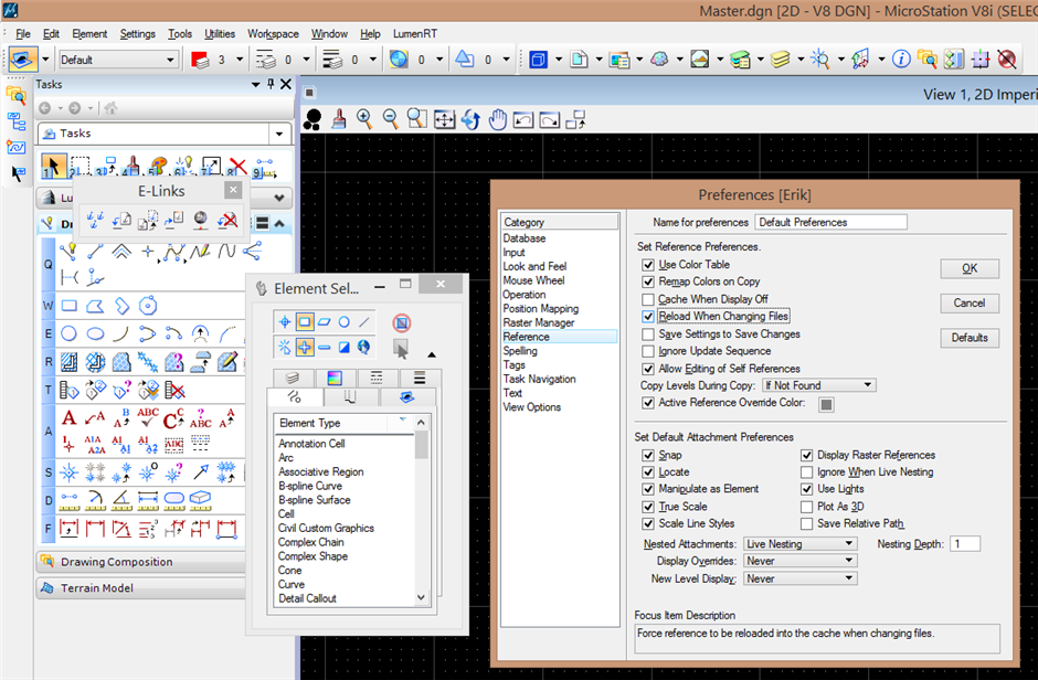 MicroStation - Update modified reference files - Communities