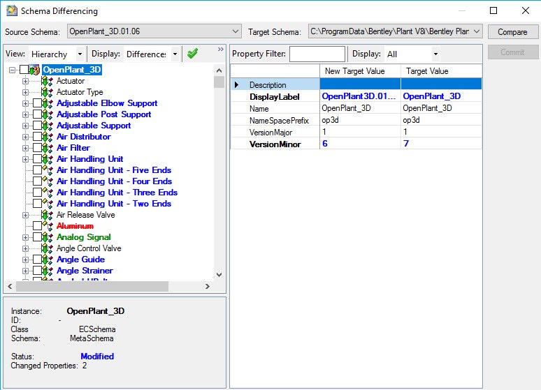 OpenPlant - Class Editor Schema Differencing and Supplementing ...