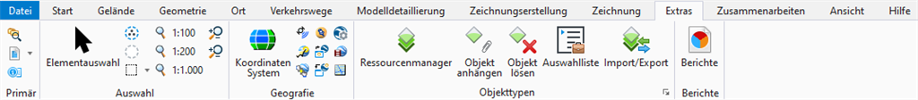 Geografie - Objekttypen - Berichte