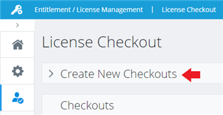 Screenshot showing Create New Checkouts