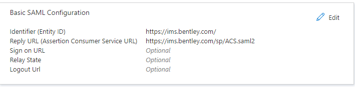 Basic SAML Config