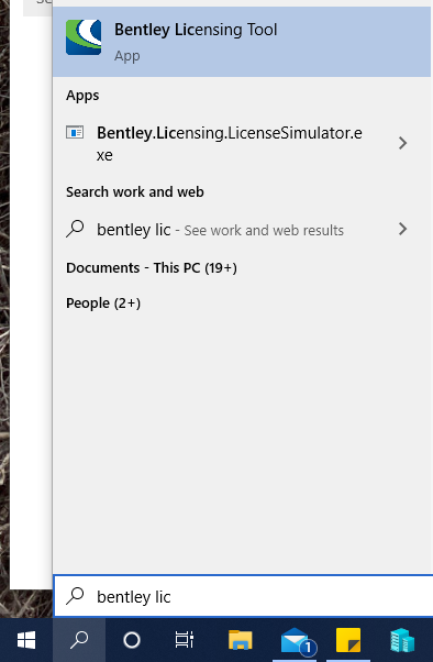 Screenshot of Windows Start menu search
