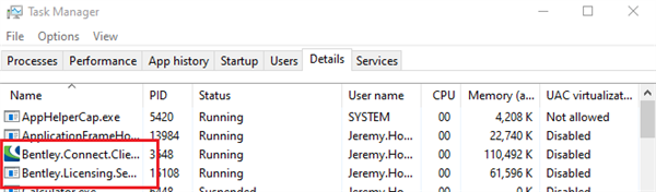 Screenshot of Task Manager