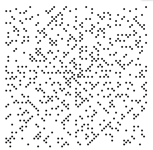 Ulam's Spiral of 669 Prime Numbers