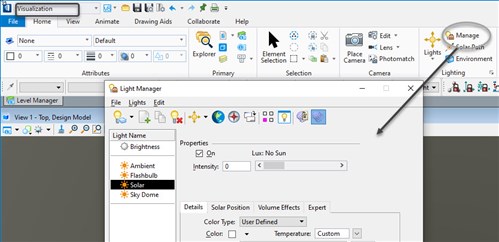 OpenBuildings - Utilizing Light Manager to Setup Solar Study - Communities