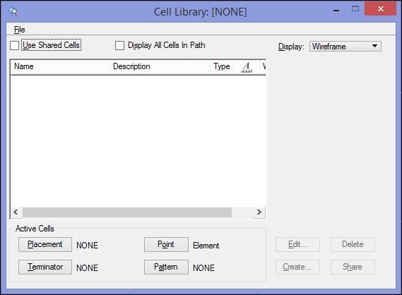 MicroStation - Grayed out Cell Library 