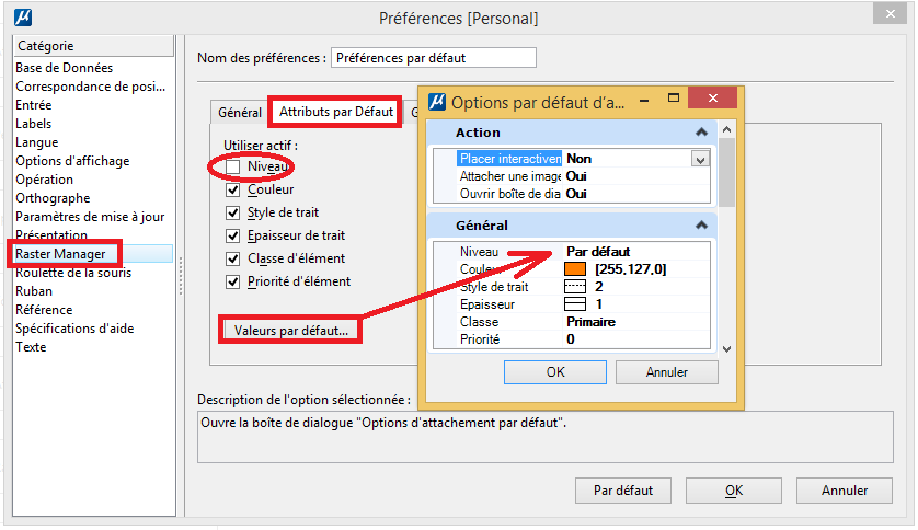 MicroStation - Comment assigner des rasters à un niveau - Communities