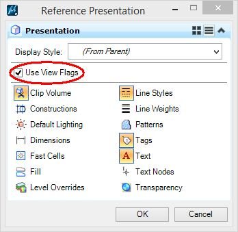 MicroStation - View attributes of references differ from master model ...