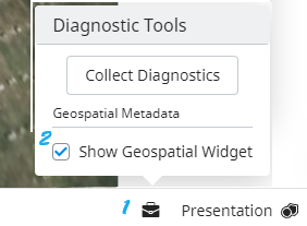 Geospatial widget in Diagnostic Tools
