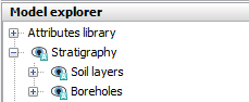 Stratigraphy in the Model Explorer