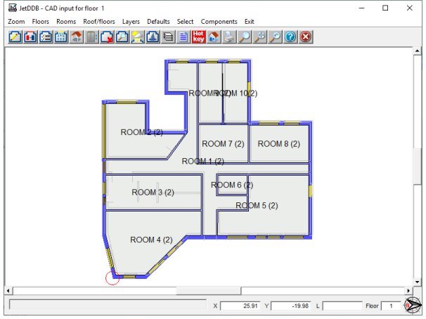 HEVACOMP - DXF Import - Re-aligning Rooms and DXF outline - Communities