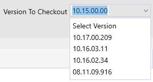 Demonstration of manual version entry