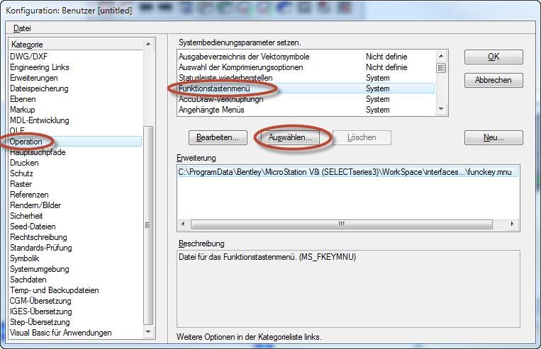 MicroStation Funktionstasten belegen Communities