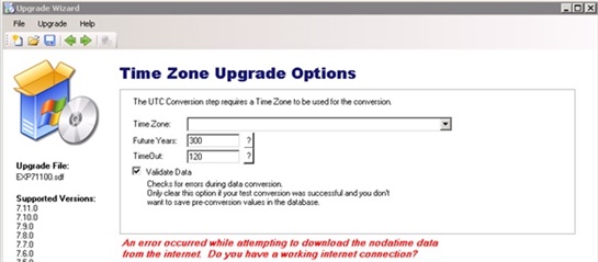 AssetWise Asset Reliability - APM upgrade wizard fails to offer time ...