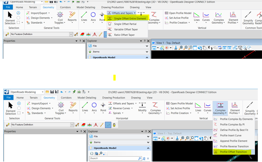 OpenRoads | OpenSite - Tool to copy an alignment parallel to a proposed ...