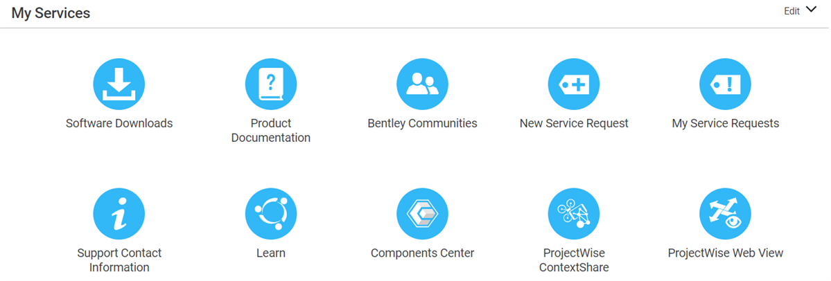 Screenshot of My Services section