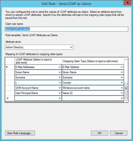 Claims rules setup