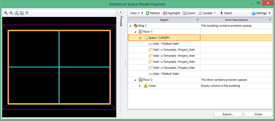 OpenBuildings - Analytical Space Model from OpenBuildings Designer ...