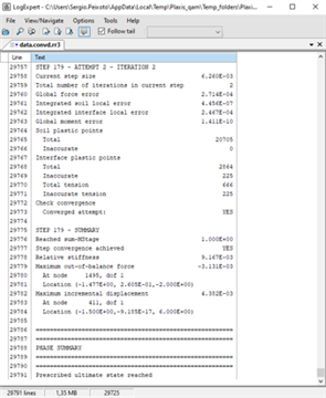 Example of the Converge Log