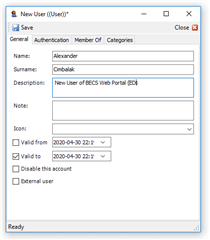 BECS - Creating new user in BECS Web Portal (ED) environment - Communities