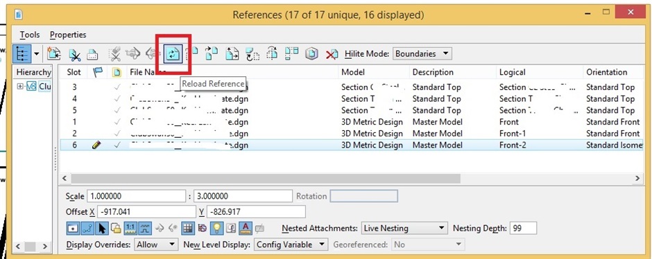 MicroStation - Update modified reference files - Communities