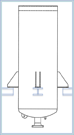 AutoPIPE - 10. How to model a vertical vessel held in place by 4 ...