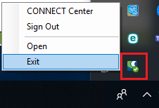 Wylaczanie CONNECTION Client