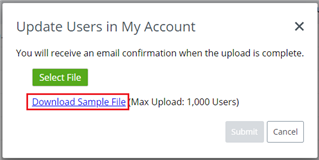 Select "Download Sample" hyperlink