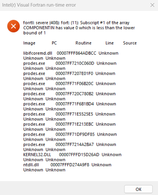 Autopipe q intel r visual fortran run time error forrtl severe