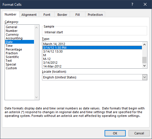 Screenshot of Format Cells dialog