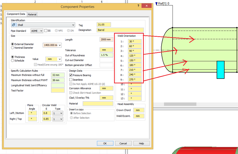 Autopipe How Do You Specify Longitudinal Weld Orientation In