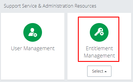 Entitlement Management tile