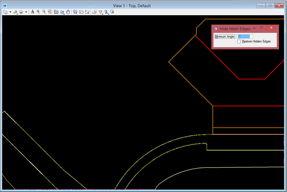 MicroStation - How to hide Mesh triangles so only outline in displayed ...
