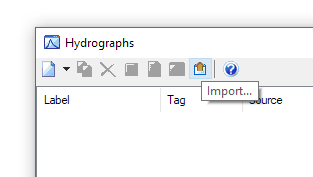 OpenFlows | Water Infrastructure - Importing hydrographs from Graphical ...