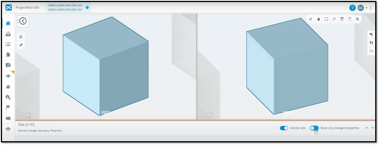 Bentley Infrastructure Cloud - Version Compare - Communities