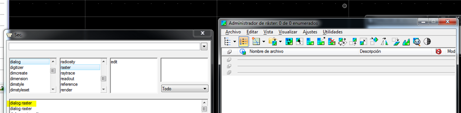 MicroStation - ¿Cómo abrir el dialogo de raster con entrada de Teclado ...