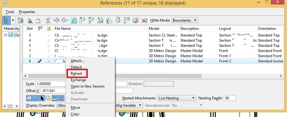 MicroStation - Update modified reference files - Communities