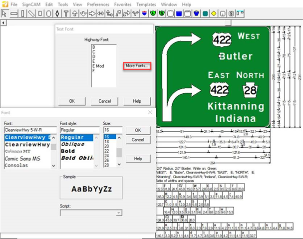 OpenRoads | OpenSite - Fonts In OpenRoads SignCAD - Communities