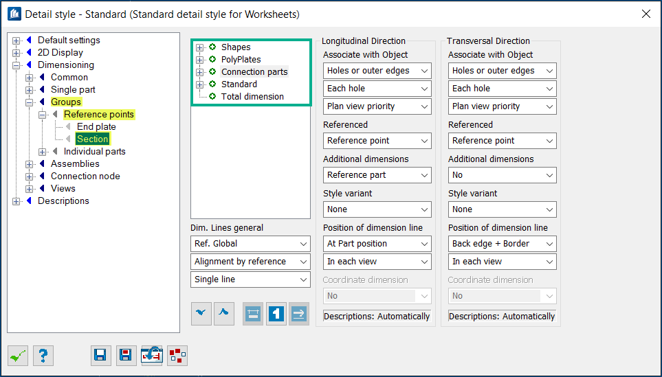 ProStructures - How to dimension Automatic 2D cuts for group detailing ...