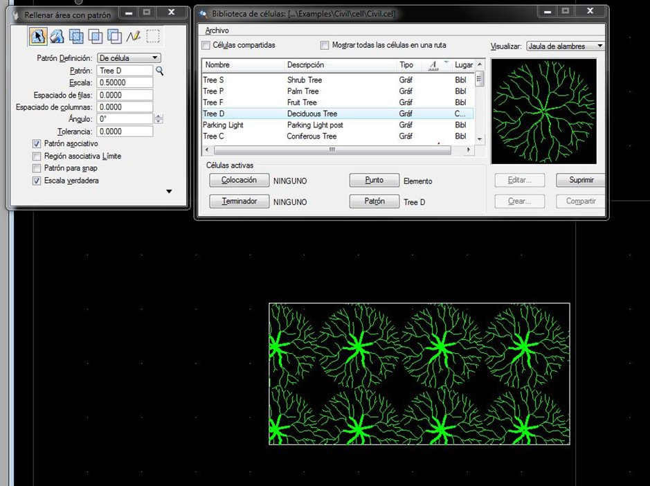 MicroStation - Rellenar el interior de un elemento utilizando como ...