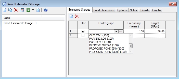 Archived Communities Documentation - Populating Hydrograph list in Pond ...