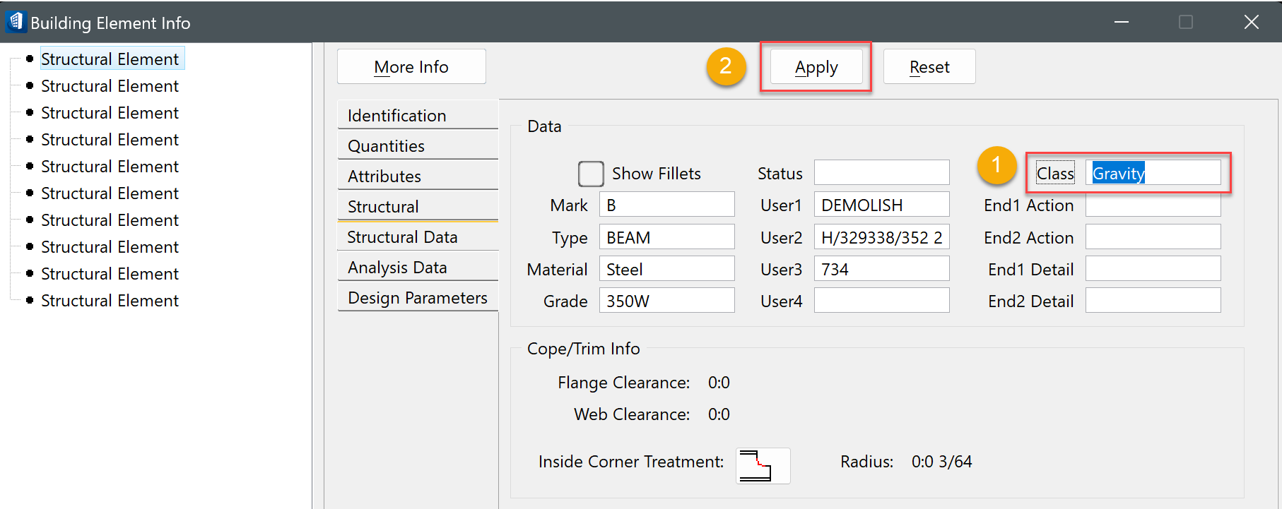 OpenBuildings - Member section properties are missing in exported ISM ...