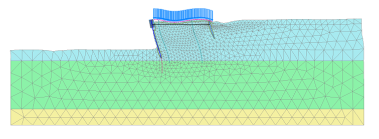 Quay wall deformation after earthquake