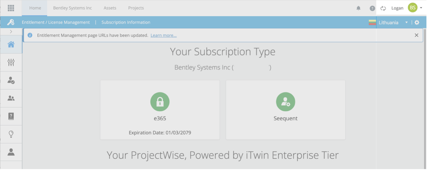 Image shows button to switch to new admin experience