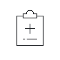 An icon showing a bar chart with an increasing line chart above it